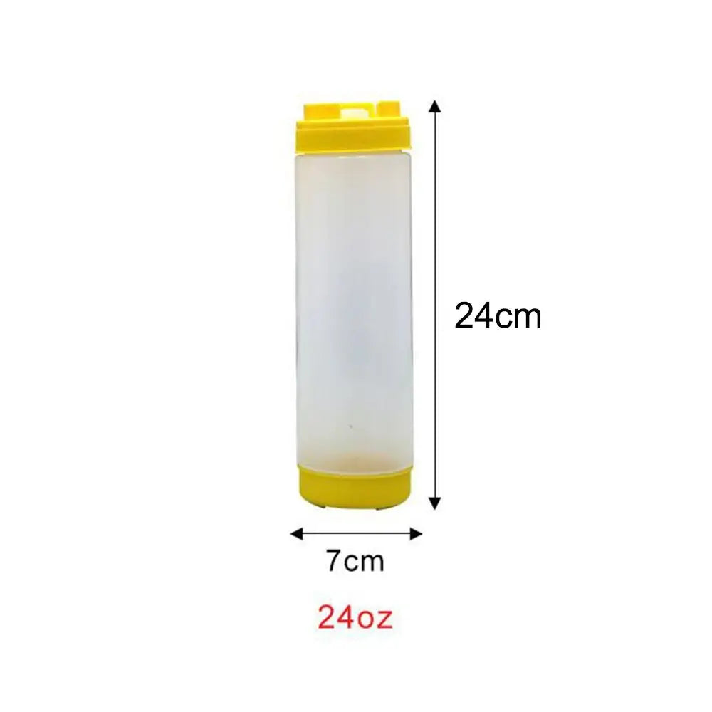 Double Head Squeeze Sauce Bottles 16oz 20oz 24oz – Food Grade PP Condiment Squeeze Bottle Richie's yellow-24oz