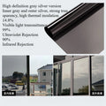 One-Way Privacy Window Film — UV Blocking Heat Insulating 2mil Privacy Window Film Richie's grey silver 50cmX5m