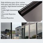 One-Way Privacy Window Film — UV Blocking Heat Insulating 2mil Privacy Window Film Richie's grey silver 50cmX5m
