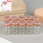 10Pcs Mini Glass Vials 3ml–10ml Leak-Proof Flip-Off Caps Glass Storage Vials Richie's 6ML 10Pcs