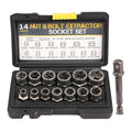 14Pc Stripped Lug Nut Remover Set | Impact Bolt Extractor Kit Bolt Extractor Set Richie's Light Grey