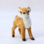 Miniature Artificial Fur Deer Figurine – Fairy Garden Decor Decorative Figurine Richie's C