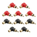 10Pcs 90° RCA Male to Female Right Angle Audio Adapters RCA Audio Adapter Richie's Default Title