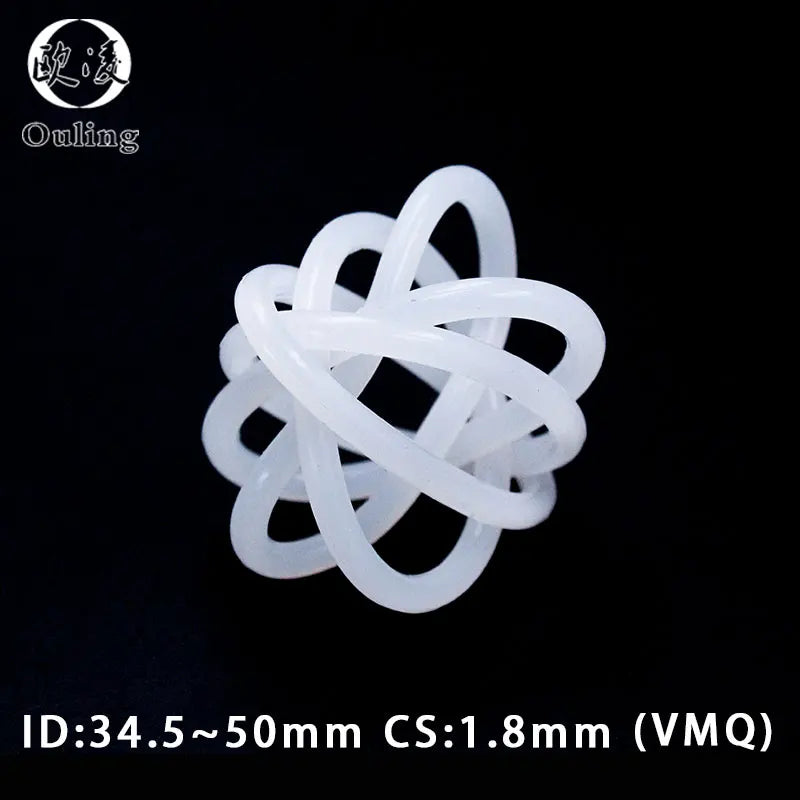 10PCS White VMQ Silicone O-Rings CS1.8mm | Plumbing & Machinery Silicone O-Ring Gasket Richie's