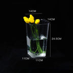 Nordic Acrylic Flower Vase – Modern Transparent Home Décor Decorative Flower Vase Richie's Square-24.5-14cm