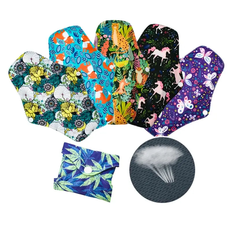 5-Pack Reusable Cloth Menstrual Pads – AWJ Heavy Flow Reusable Menstrual Pads Richie's