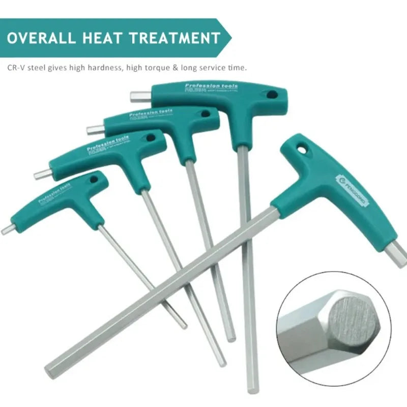 6/9 Pc CR-V Allen Key Hex Wrench Set with T-Handle & Bag Hex Wrench Set Richie's
