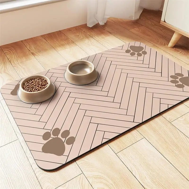 Diatomaceous Earth Pet Placemat – Non-Slip Absorbent Mat Pet Feeding Mat Richie's 40X60cm D
