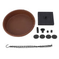 Solar Bird Bath Fountain – 3000ml Bowl & 6 Nozzles Solar Garden Fountain Richie's Brown