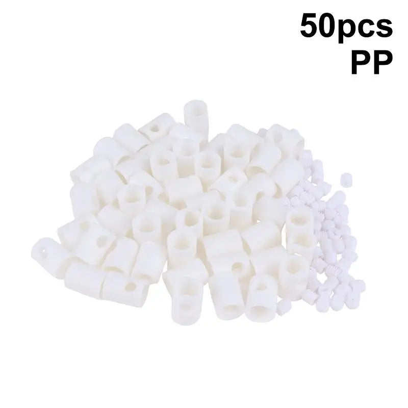 50Pcs M10 Plastic Cord Grips Cable Strain Relief Wire Clamps Cable Strain Relief Richie's PP 50pcs White