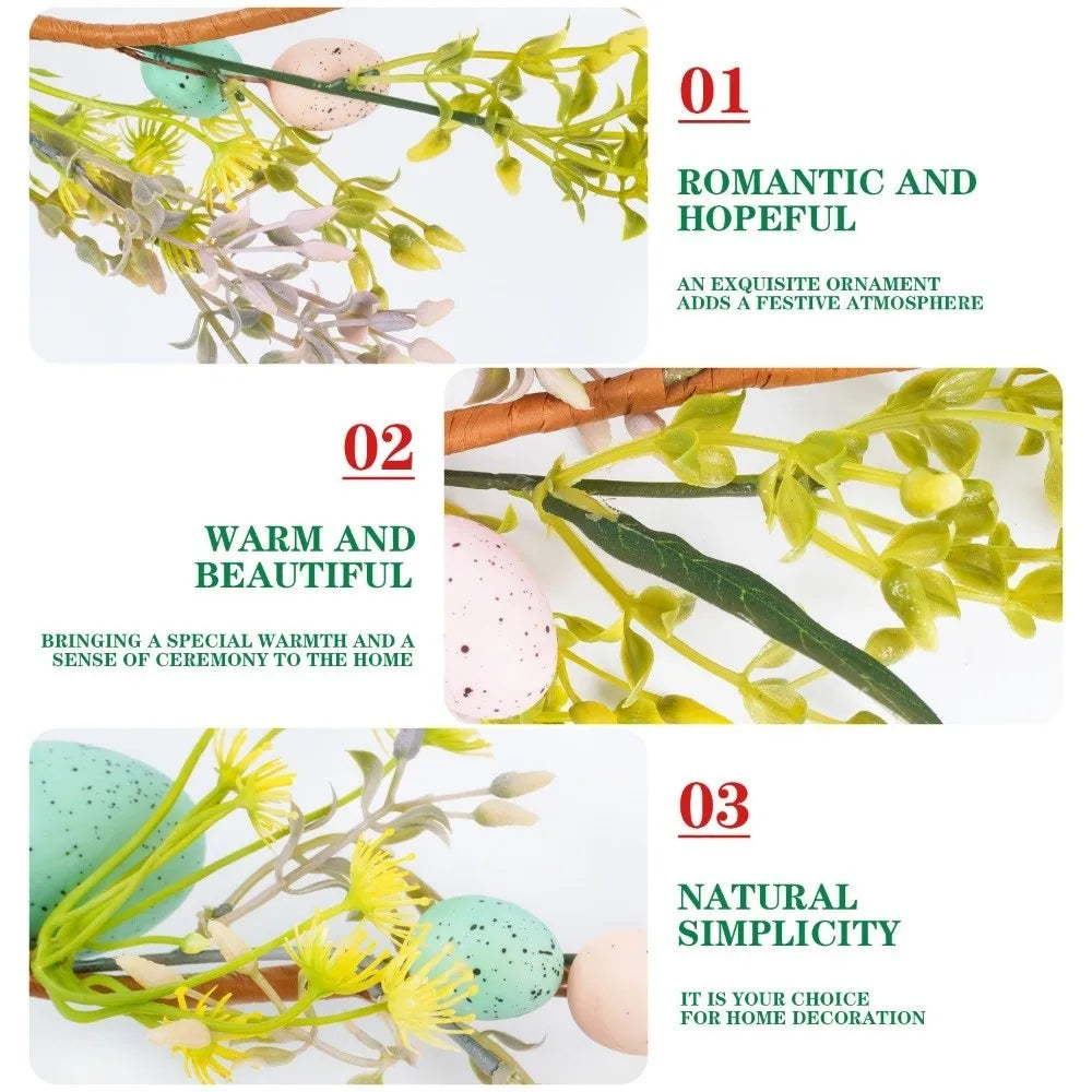 Easter Artificial Vine Wreath – Colorful Eggs & Butterfly Décor Easter Vine Wreath Richie's
