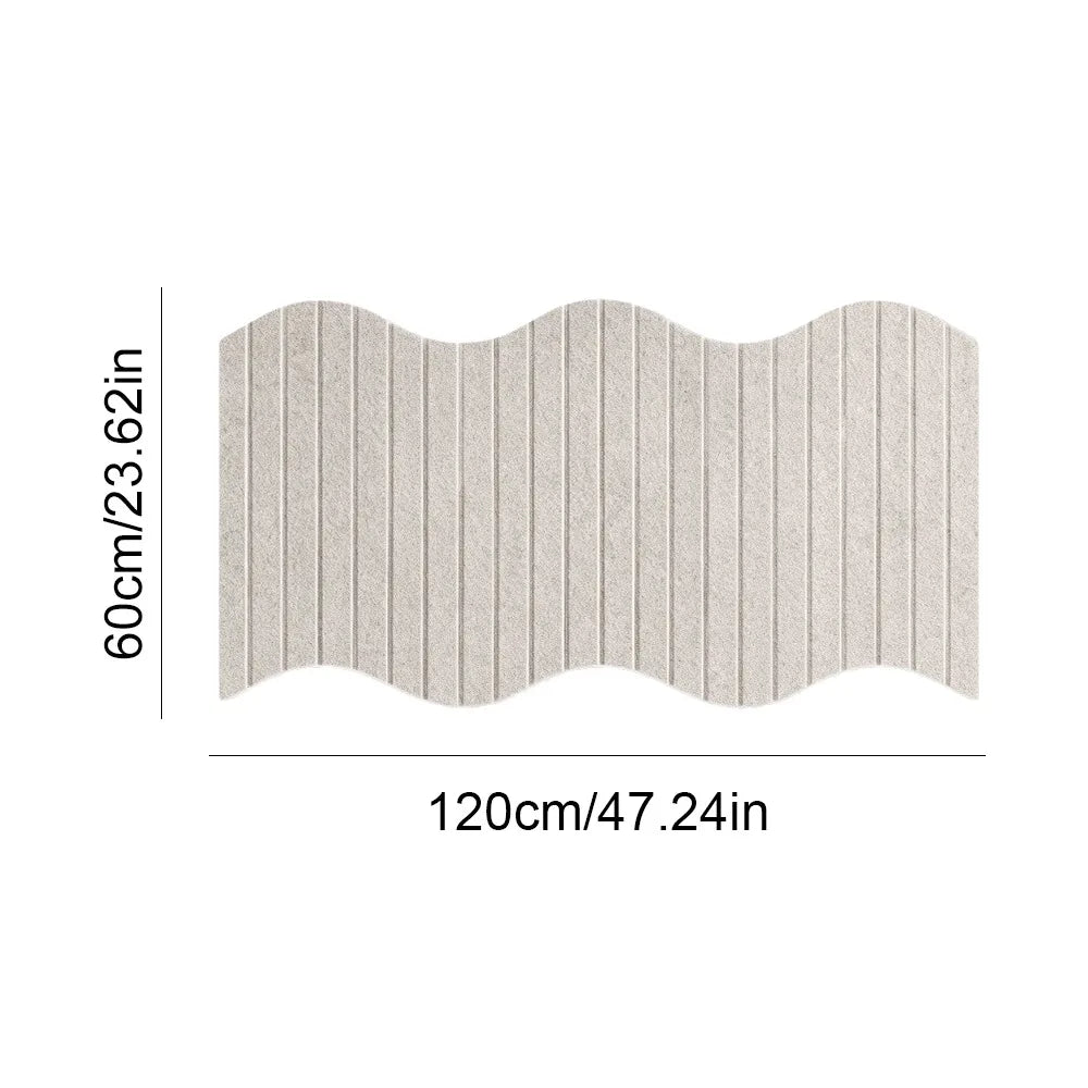Wave Edge Felt Wall Panel – Ribbed Pin Board Display Board Felt Wall Panel Richie's 4-60x120cm