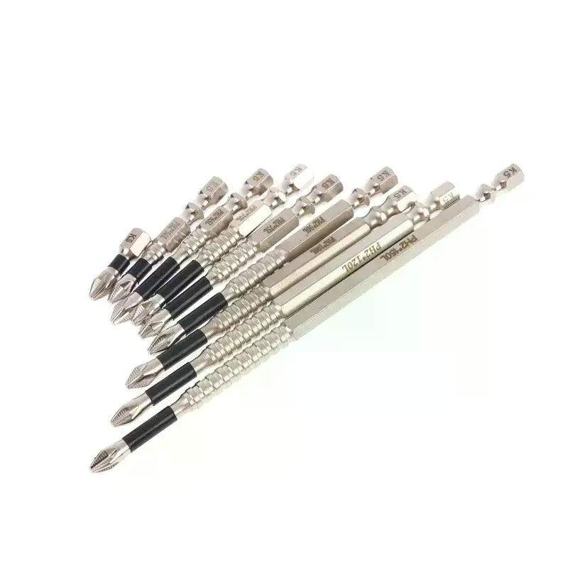 PH2 Impact Driver Bit Set | Magnetic Non-Slip 25–150mm K5 Steel Impact Driver Bit Set Richie's