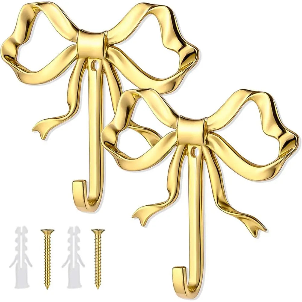 Vintage Nordic Bow Knot Wall Hook – Antique Gold Alloy Decorative Wall Hook Richie's