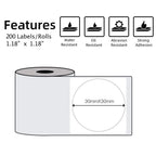 Phomemo M110/M200 Self-Adhesive Thermal Labels Roll 20–50mm Thermal Label Roll Richie's