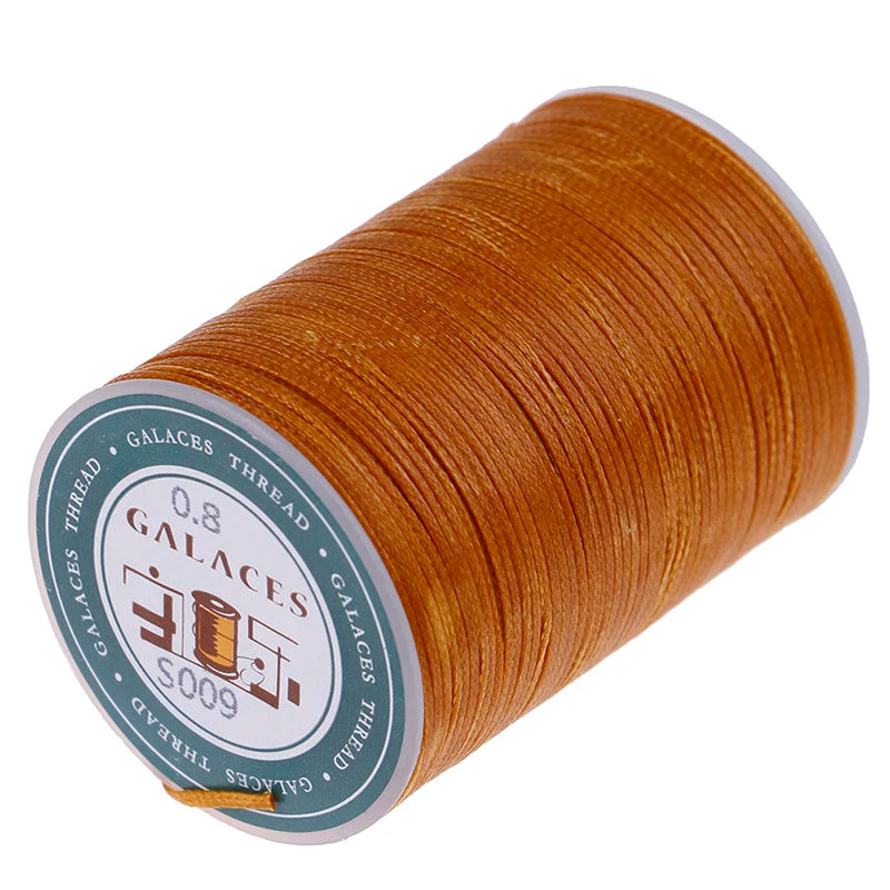 0.8mm Waxed Polyester Thread 90m – High-Strength DIY Sewing Cord Waxed Craft Thread Richie's Light brown