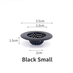Stainless Steel Sink Strainer & Shower Drain Hair Catcher Sink Drain Strainer Richie's Black S