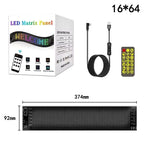 LED Matrix Panel APP Control DIY Animated Car Window Display LED Display Panel Richie's 16x64 LED 9x37CM