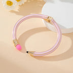 Minimalist Pencil Bracelet – Teacher Gift & Party Accessory Fashion Bracelet Richie's pink 1pc