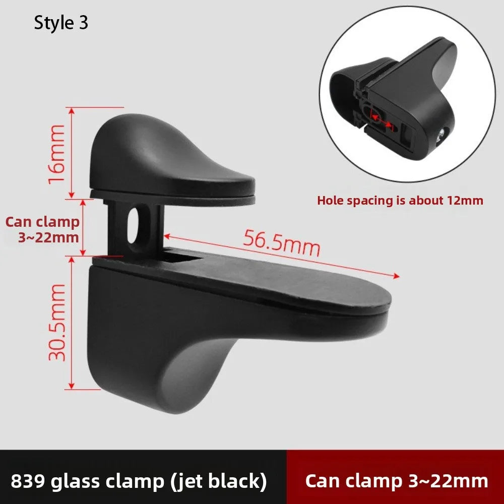 Zinc Alloy Adjustable Glass & Wood Shelf Clamp 1–22mm Wall Mount Shelf Bracket Clamp Richie's 3 8 inch