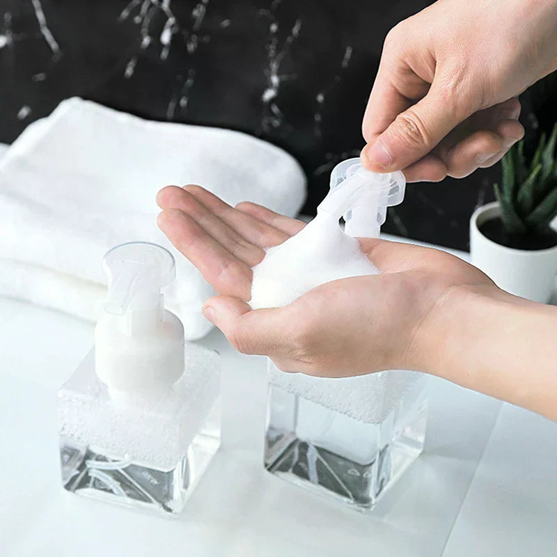 Clear Foam Pump Dispenser Bottles 250ml & 450ml Refillable Foam Pump Dispenser Richie's