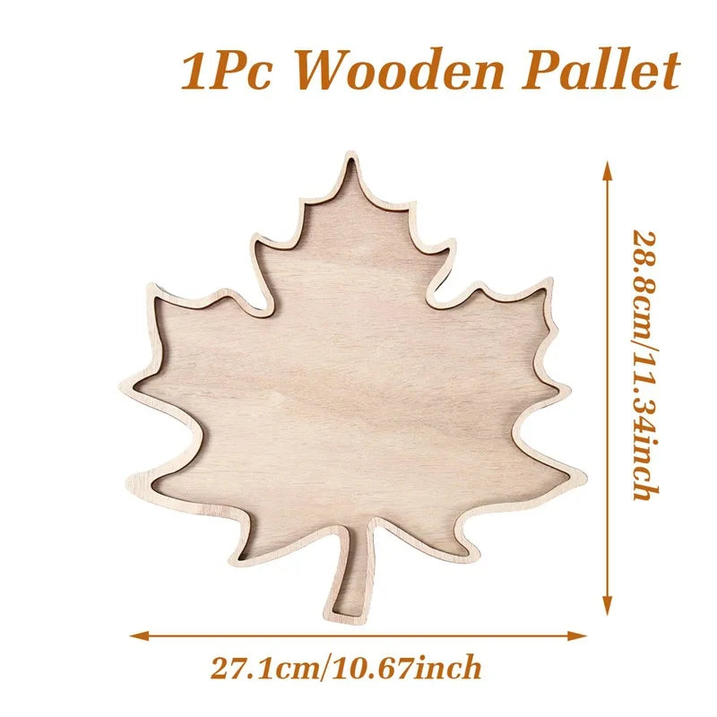 Maple Leaf Serving Tray – Fall Harvest Dessert Plate Serving Tray Richie's 1pc