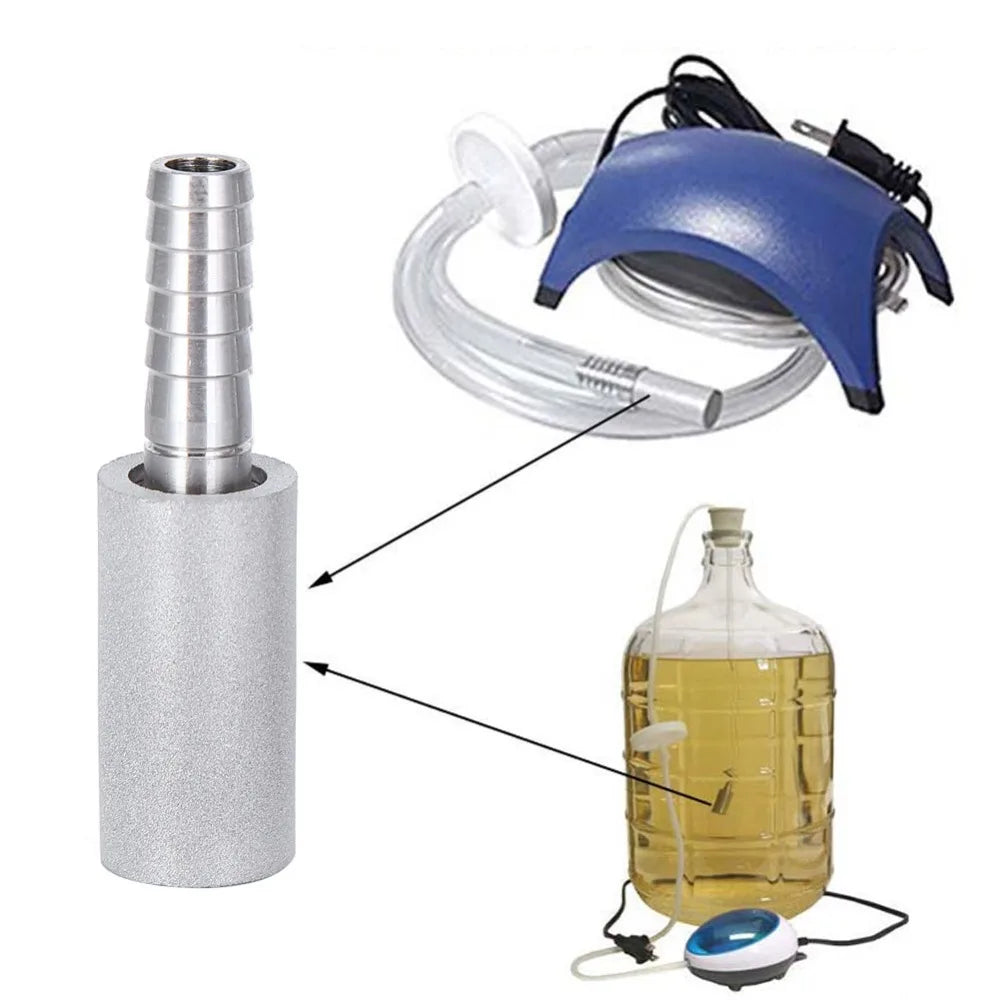 2pcs 0.5 Micron Stainless Steel Aeration & Carbonating Stone Set Brewing Diffusion Stone Richie's