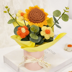 Handmade Crochet Puff Flower Bouquet – Eternal Milk Cotton Décor Crochet Flower Bouquet Richie's 08