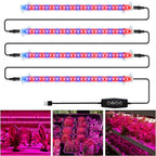 Full Spectrum LED Grow Light Bar – 5V Dimmable Indoor Plant Lamp LED Grow Light Richie's 4Heads Red Blue USB No plug