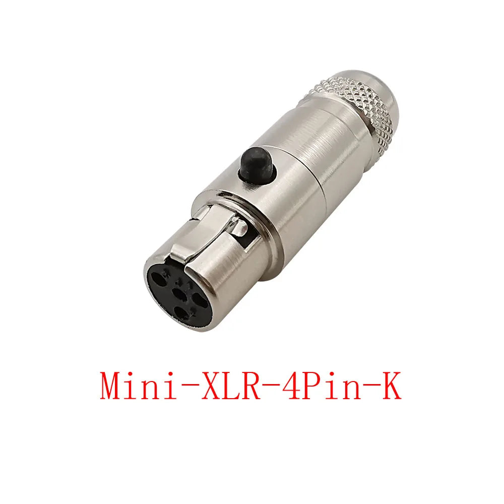 Mini XLR Connector 3/4/5/6 Pin Male Female Audio MIC Plug Audio XLR Connector Richie's 1Pcs 4Pin-K