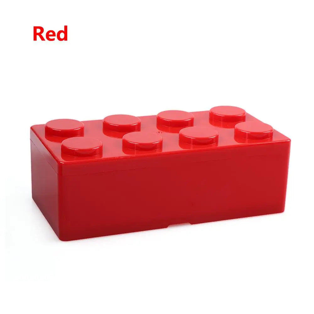 Building Block Desktop Storage Box – Stackable Plastic Organizer Desktop Storage Box Richie's red-M-