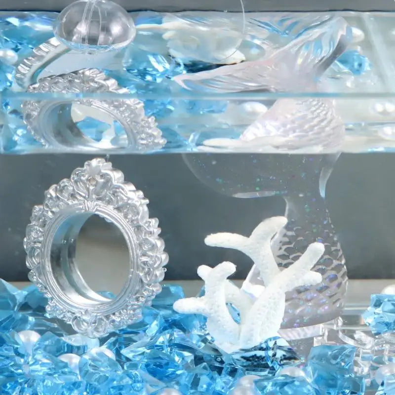 Floating Betta Fish Mirror Ornament – Vintage Retro Frame Aquarium Fish Toy Richie's