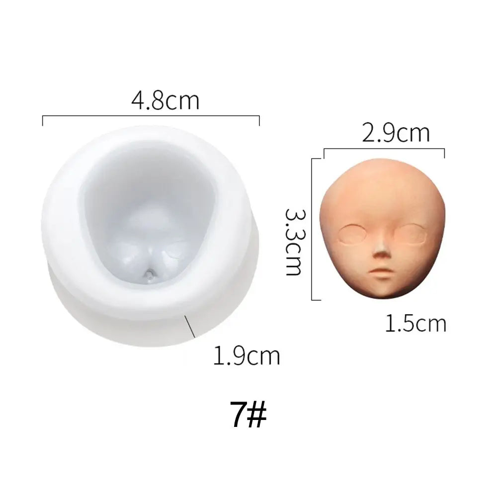 3D Baby Face Silicone Mold – DIY Doll Modification Clay Tool Silicone Craft Mold Richie's 7