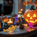Halloween Stretchy Skeleton Toys – Squishy Skull Party Favors Halloween Novelty Toys Richie's