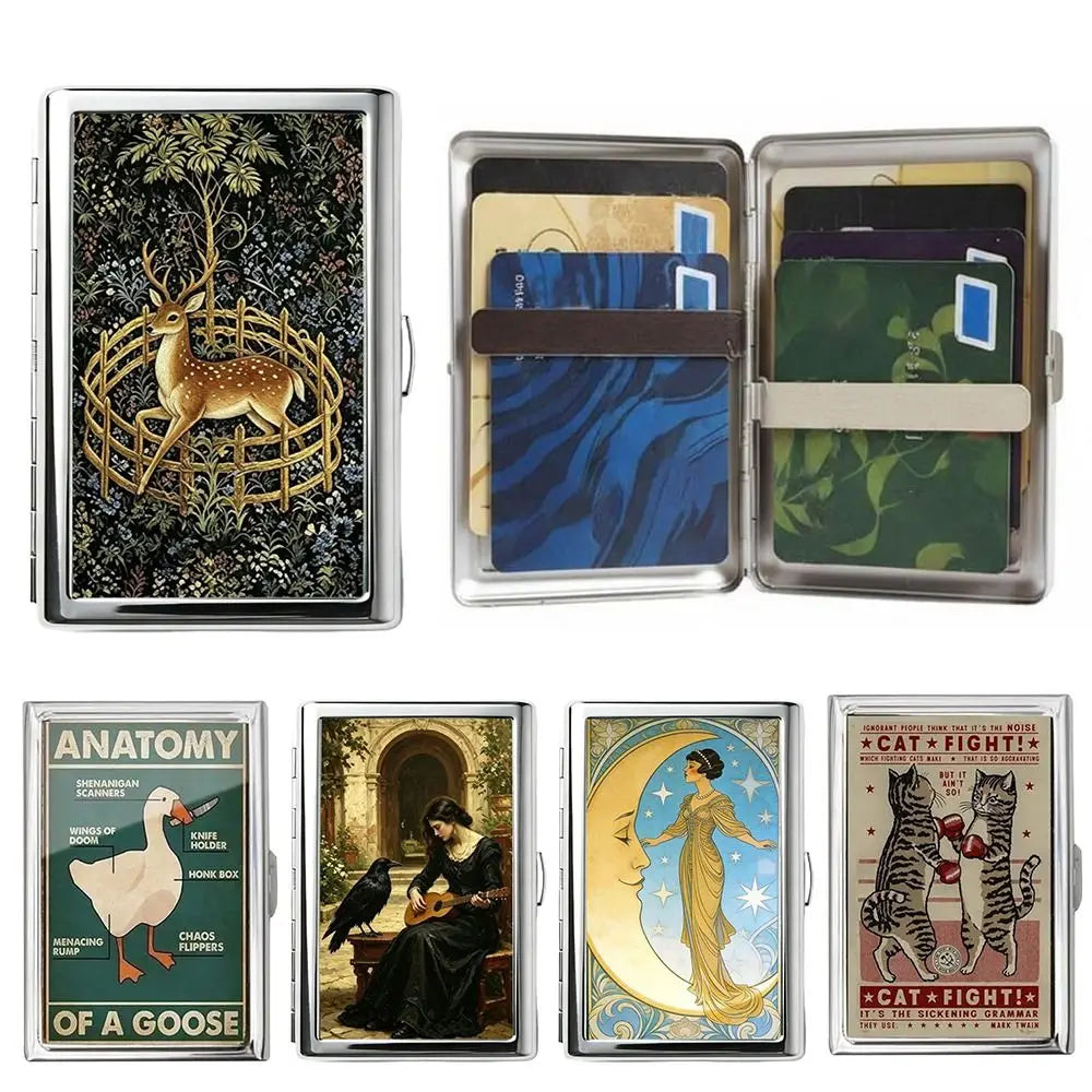Vintage Metal Card Case – Snap-Close Business Card Holder Metal Card Case Richie's