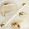 Gold Plated Brass Bathroom Hardware Set – 4 Pcs Towel Bar & Accessories Bathroom Hardware Set Richie's Gold