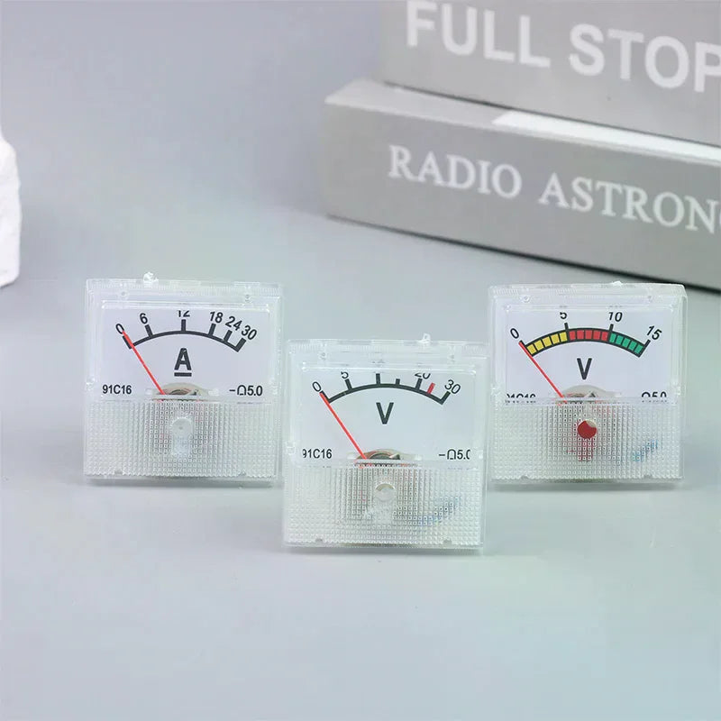 Analog Panel Voltmeter Ammeter AC/DC Voltage Current Meter Analog Panel Meter Richie's