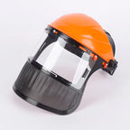 Grass Trimmer Safety Helmet with Full Face Mesh Shield Safety Helmet Richie's orange