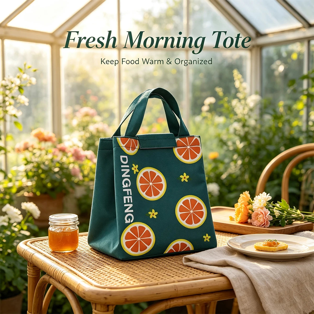 Insulated Lunch Bag Aluminum Foil Waterproof Meal Tote Insulated Lunch Bag Richie's