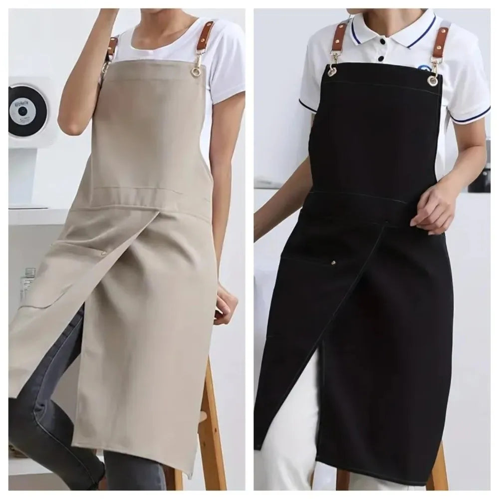 Waterproof Canvas Sleeveless Apron – Kitchen & Cafe Work Canvas Work Apron Richie's