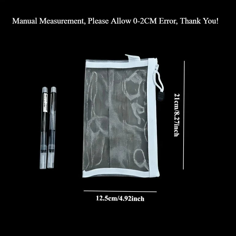 3-Pack Transparent Nylon Mesh Zipper Pouches | Multi-Use Storage Mesh Zipper Pouches Richie's
