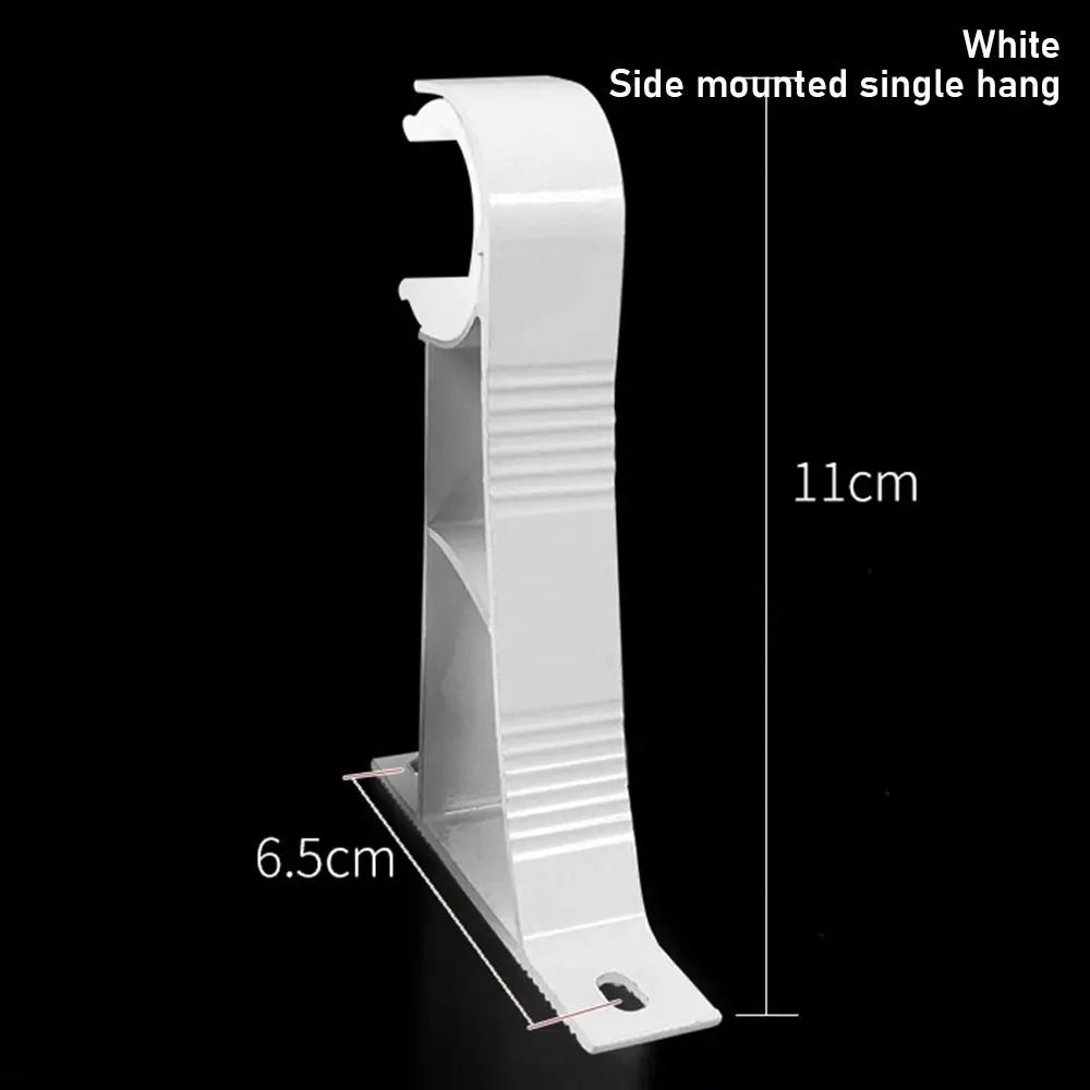 Aluminum Curtain Rod Bracket – Single & Double Hang Curtain Rod Bracket Richie's White-Side mounted