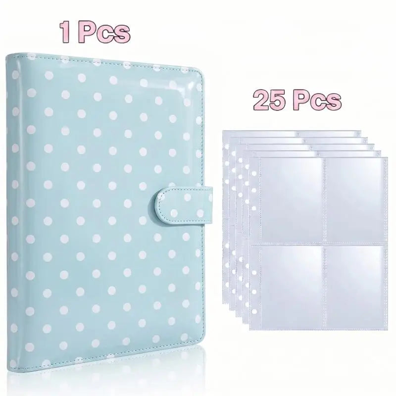 A5 Kpop Photocard Binder Album – 25 Pages, 4-Grid Pockets Photocard Binder Album Richie's Blue