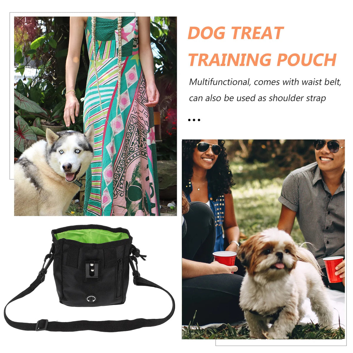Retro Dog Treat Pouch Set | Lightweight Training Bag for Walks Dog Training Pouch Richie's