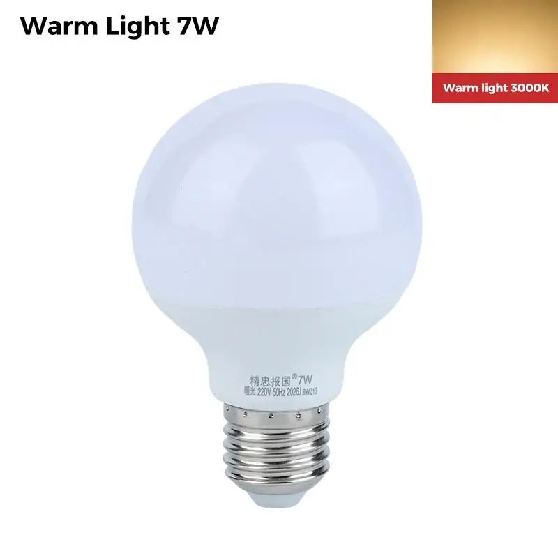 E27 LED Bulb 7W–18W High CRI Flicker-Free Energy Saving LED Light Bulb Richie's 7W Warm light