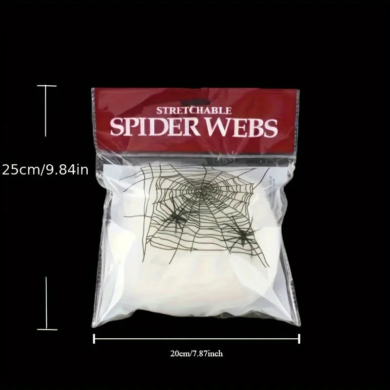 Stretchable Halloween Spider Web Decorations with 2 Spiders Halloween Decoration Richie's