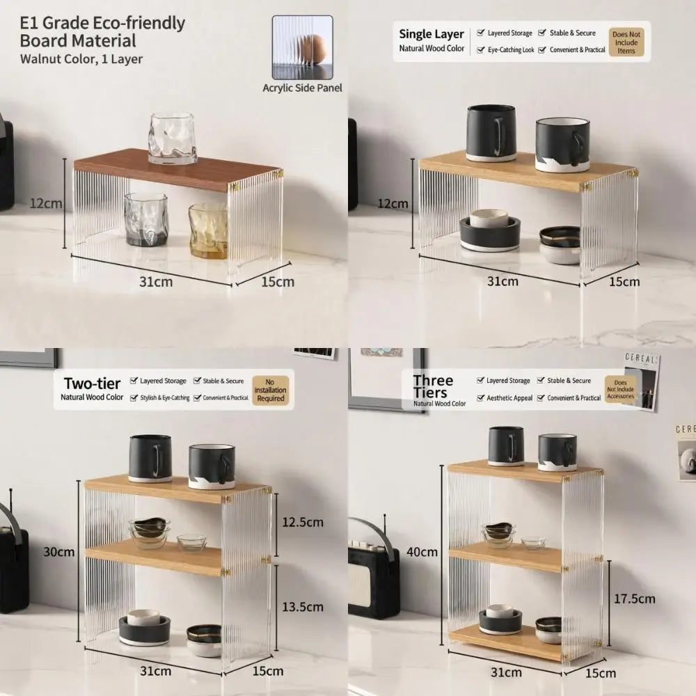 Acrylic Cup Storage Rack – Dust-Proof Tabletop Display Shelf Cup Storage Rack Richie's