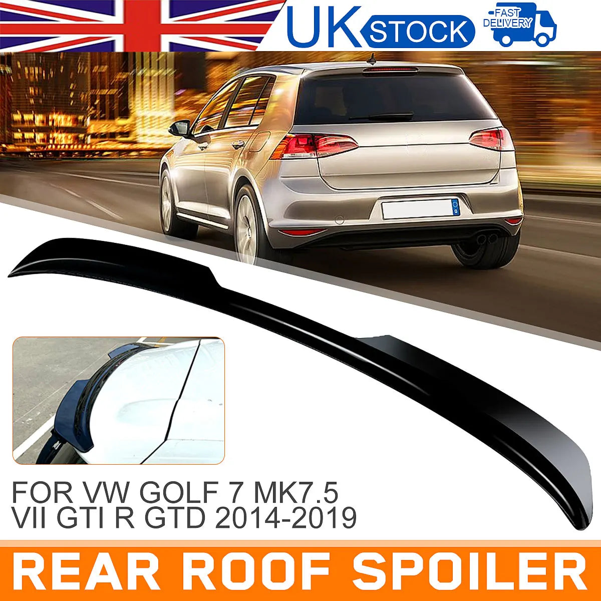 Rear Spoiler Wing Lip for VW Golf 7 MK7.5 GTI R GTD 2014–2019 Rear Trunk Spoiler Richie's Default Title