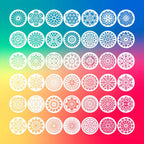 42-Piece Circular Mandala Hollow Stencils – Rock & Furniture Art Craft Stencil Set Richie's