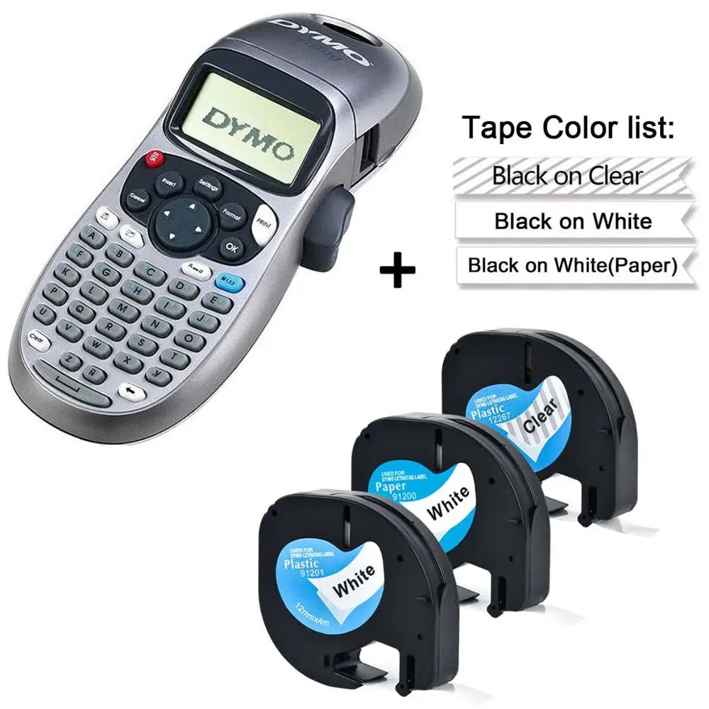 Dymo Letratag LT-100H Handheld Label Maker | 12mm Printer Label Maker Richie's add 3 pcs tape A